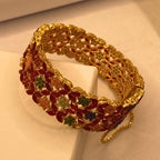 Elegant Premium Zircon Stone Kara– Gold Finish for Women/Girls