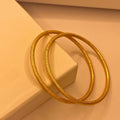 Simple Golden Gold plated 2pc Bangle For Women/Girls.
