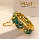 Premium Gold-Plated Mint stones Kara for Women & Girls – Formal Wear