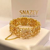 Premium Gold-Plated white stones Kara for Women & Girls – Formal Wear