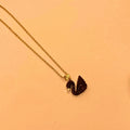 Simple Elegant Shiny Black Duck Pendant For Wome.Girls