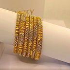 Elegant Premium original Gold Design Gold Plated 6Pc Bangles for Women/Girls