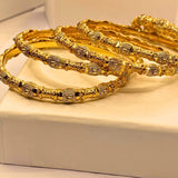 Elegant Premium original Gold Design Gold Plated 6Pc Bangles For Women/Girls