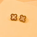 Simple Gold White Flora design Stainless Steel Tops Earring For Women/Girls- Daily Wear