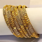 Elegant Premium original Gold Design Gold Plated 6Pc Bangles for Women/Girls