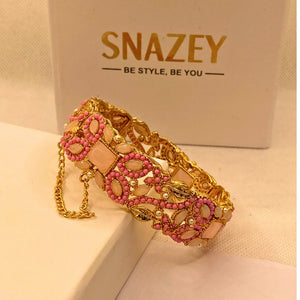 Premium Gold-Plated Mint stones Kara for Women & Girls – Formal Wear