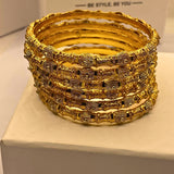 Elegant Premium original Gold Design Gold Plated 6Pc Bangles For Women/Girls