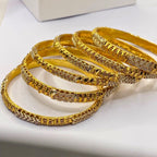 Elegant Premium original Gold Design Gold Plated 6Pc Bangles for Women/Girls