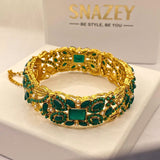 Premium Gold-Plated Mint stones Kara for Women & Girls – Formal Wear