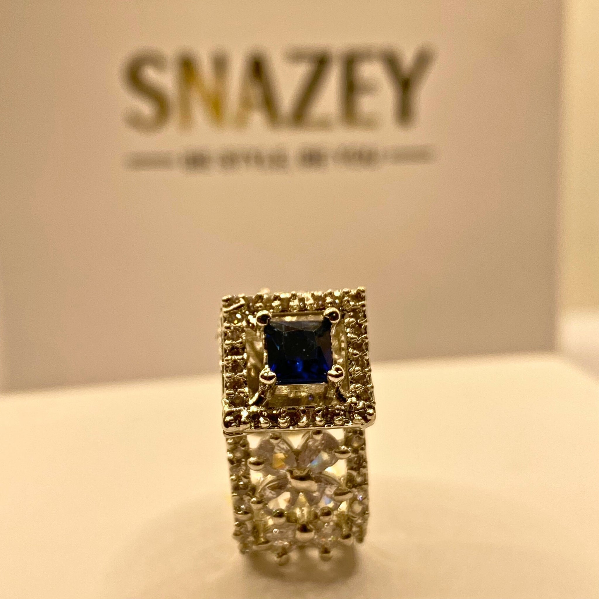 Luxury American Diamond Cut Real Stone Ring For Women/Girls- Formal wear
