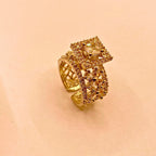 Luxury American Diamond Cut Real Stone Ring For Women/Girls- Formal wear