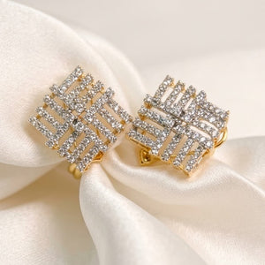 Crystal Grid Earrings