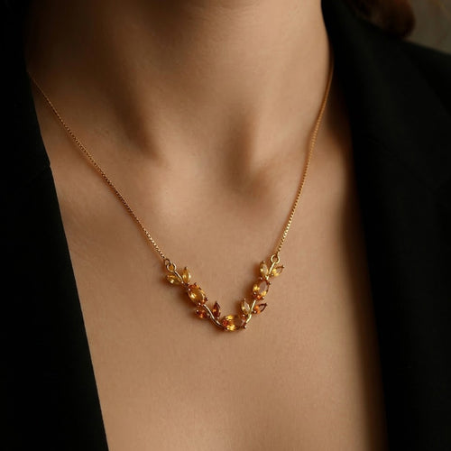 Amber Leaf Pendant