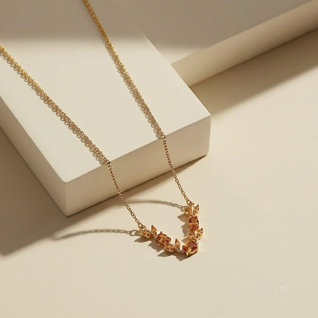 Amber Leaf Pendant