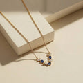 Sapphire Leaf Pendant