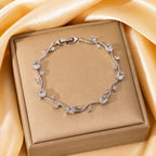 White Silver Plated Tulip Bracelet