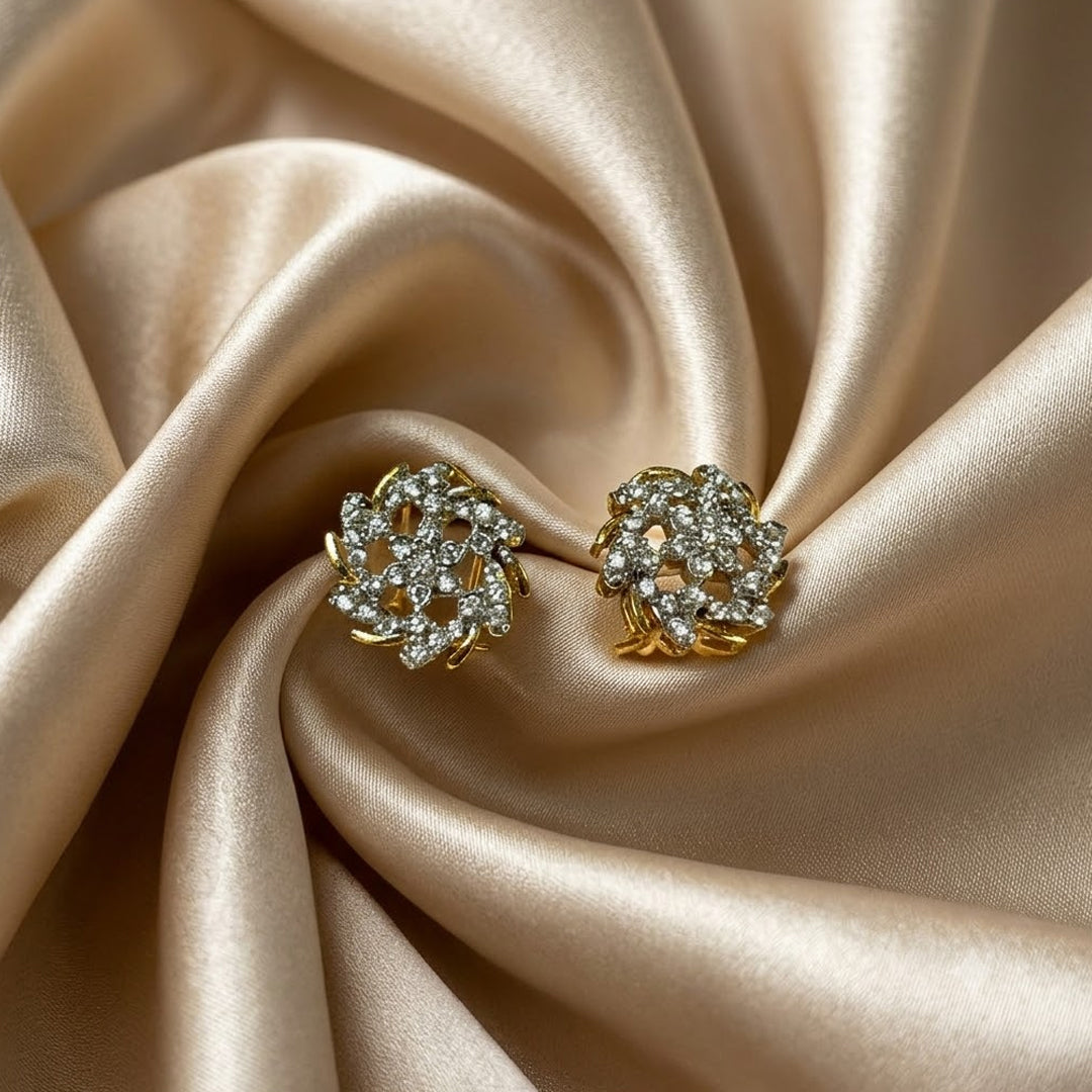 Gold & Clear Crystal Elegance Earrings