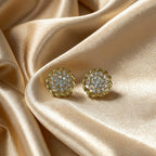 Crystal Blossom Stud Earrings