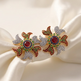 Colorful Floral Earrings