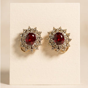 Ruby Crystal Earrings
