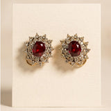 Ruby Crystal Earrings