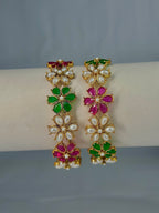 Multicolor Floral Kundan Bracelet