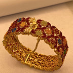Elegant Premium Zircon Stone Kara– Gold Finish for Women/Girls