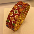 Elegant Premium Zircon Stone Kara– Gold Finish for Women/Girls