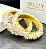 Gulzaar – Premium Gajra Style 2Pc Floral Bangles for Women & Girls