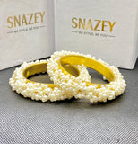 Gulzaar – Premium Gajra Style 2Pc Floral Bangles for Women & Girls