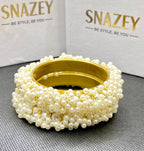 Gulzaar – Premium Gajra Style 2Pc Floral Bangles for Women & Girls