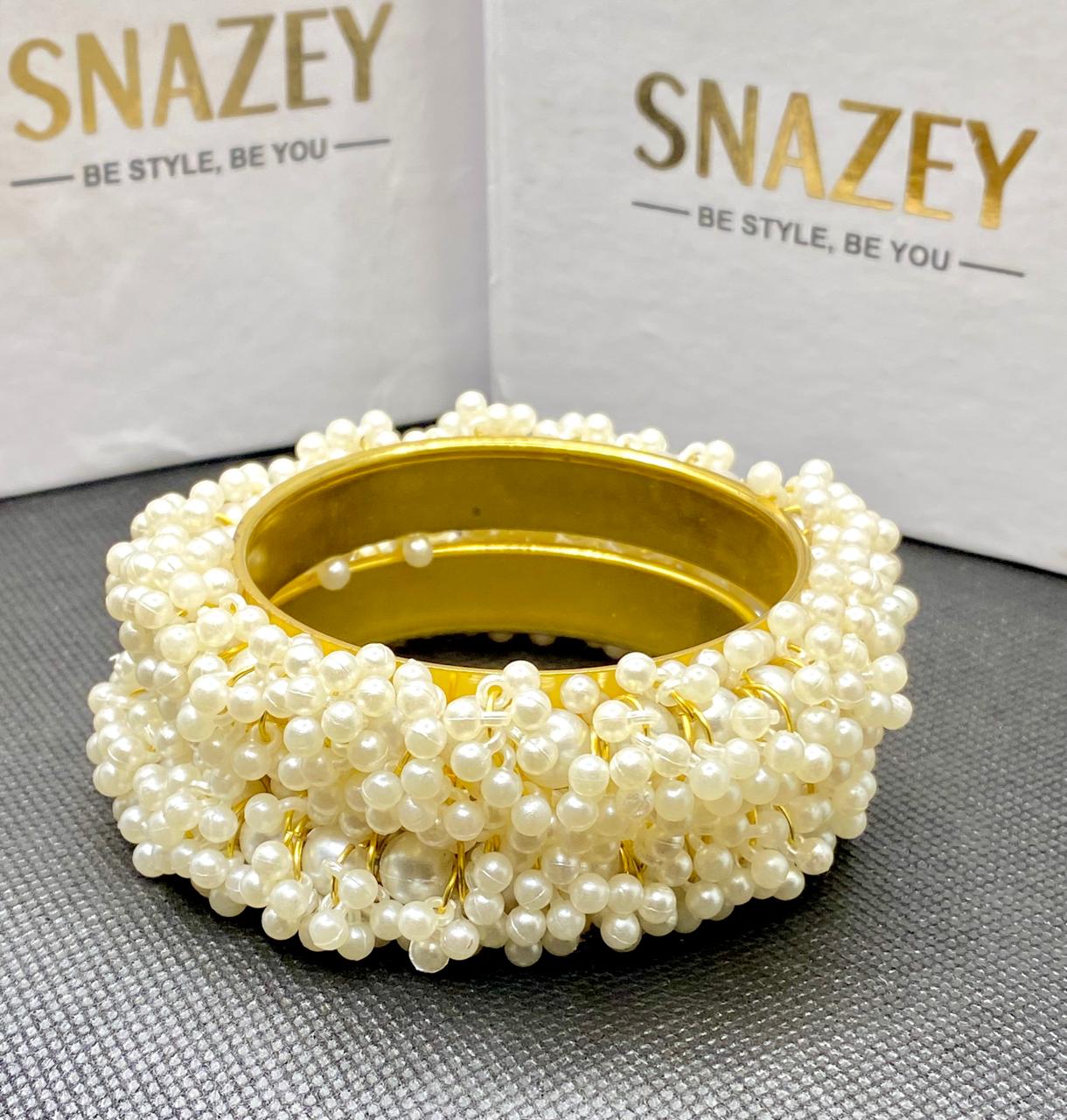 Gulzaar – Premium Gajra Style 2Pc Floral Bangles for Women & Girls