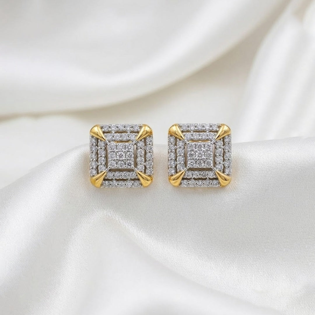 Elegant Square Stud Earrings