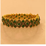 Premium Gold-Plated Emerald stones Kara for Women & Girls – Formal Wear