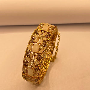 Premium Gold-Plated Moonstone Kara for Women & Girls – Formal Wear